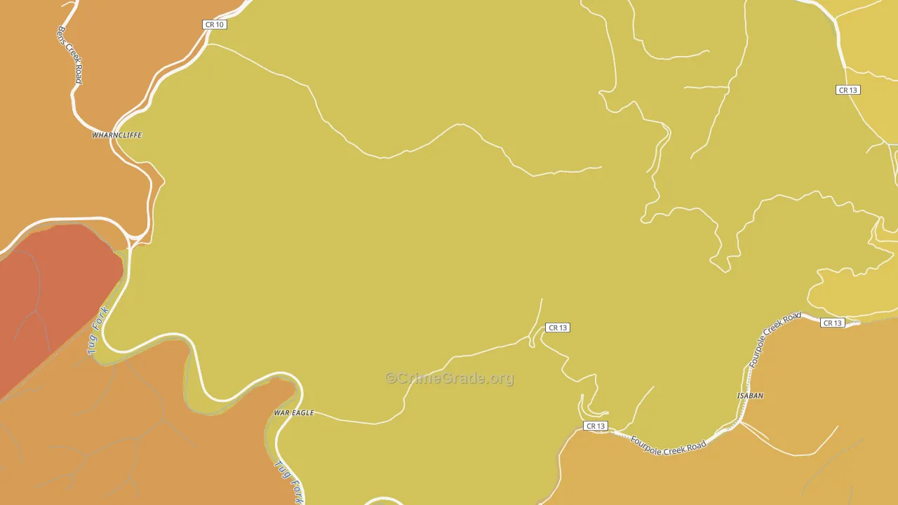 Isaban, WV Map of Vandalism Rates