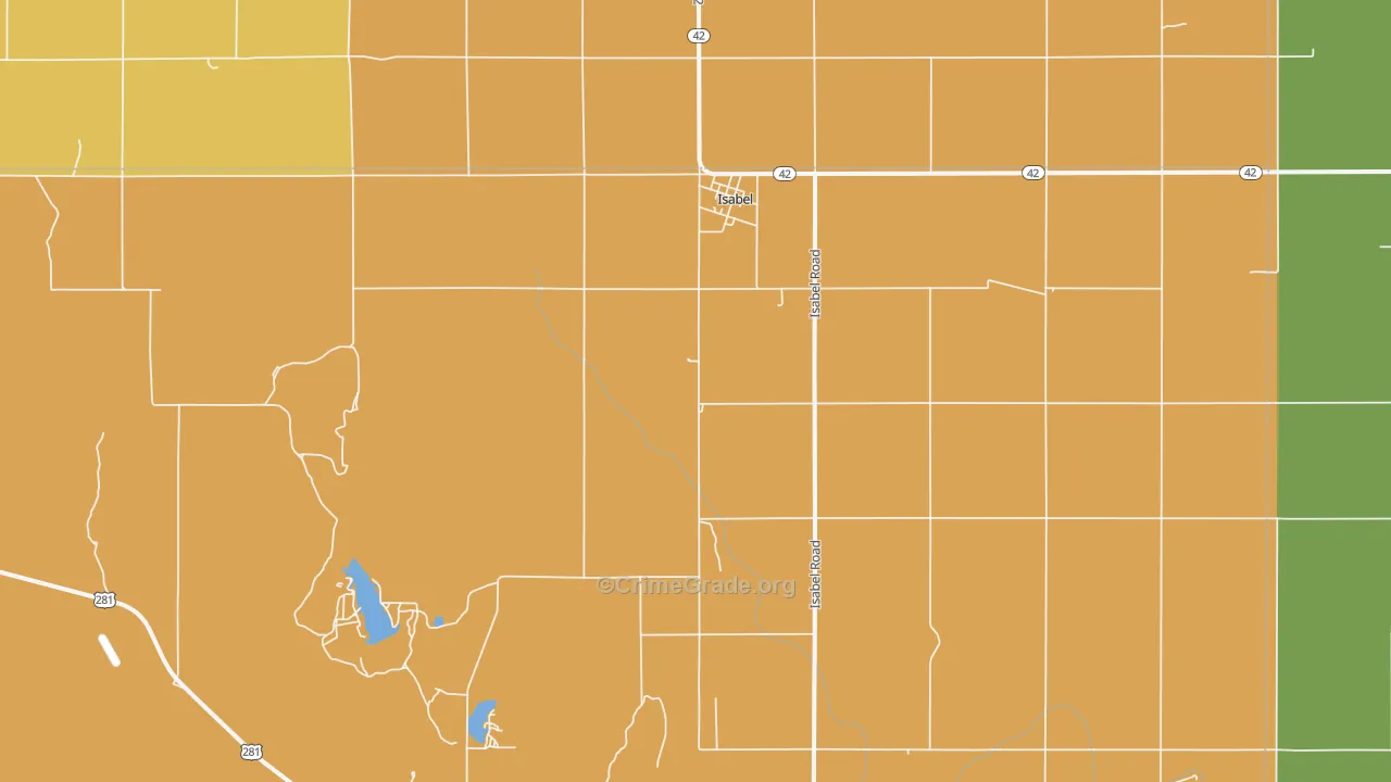 Isabel, KS Map of Vandalism Rates