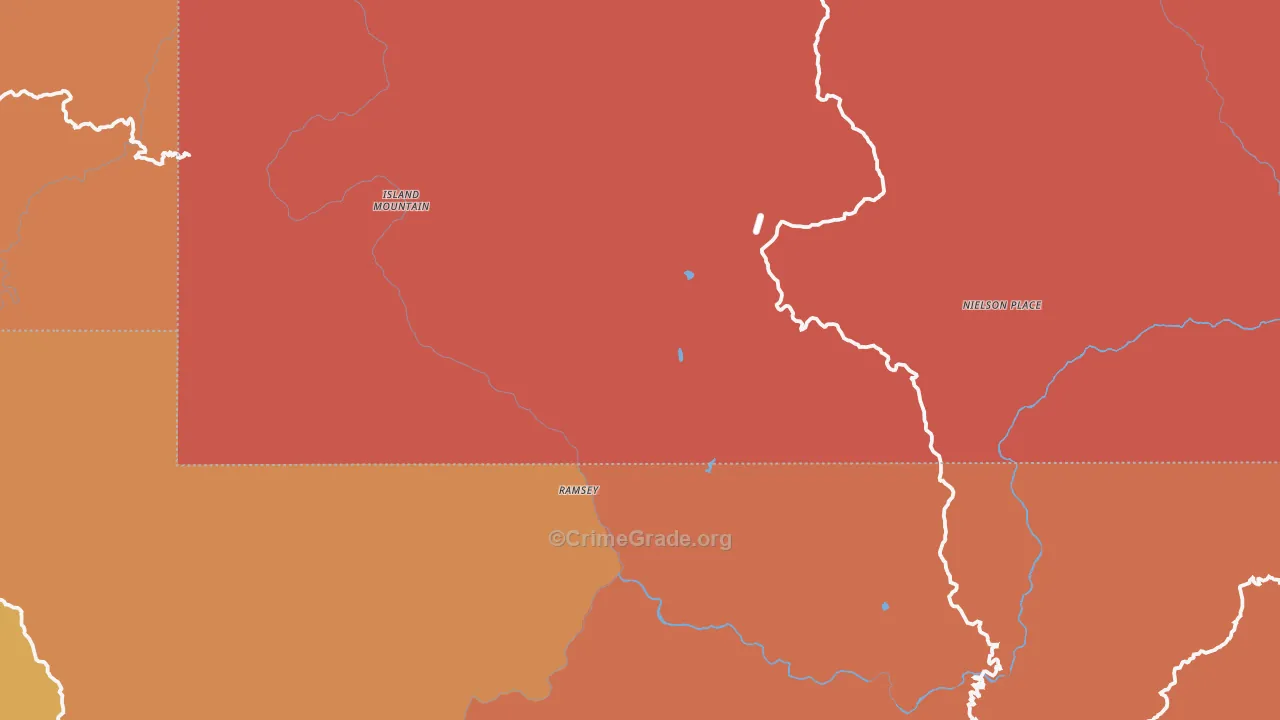 Island Mountain, CA Map of Vandalism Rates
