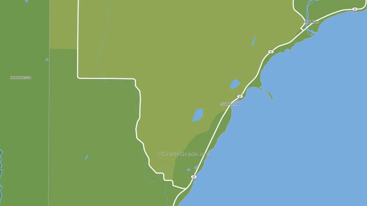 Island View, MI Map of Vandalism Rates