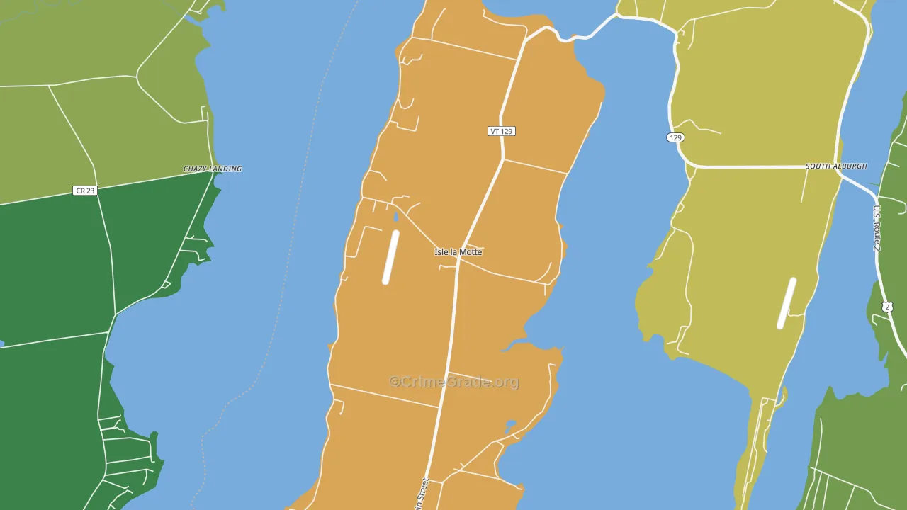 Isle La Motte, VT Map of Vandalism Rates