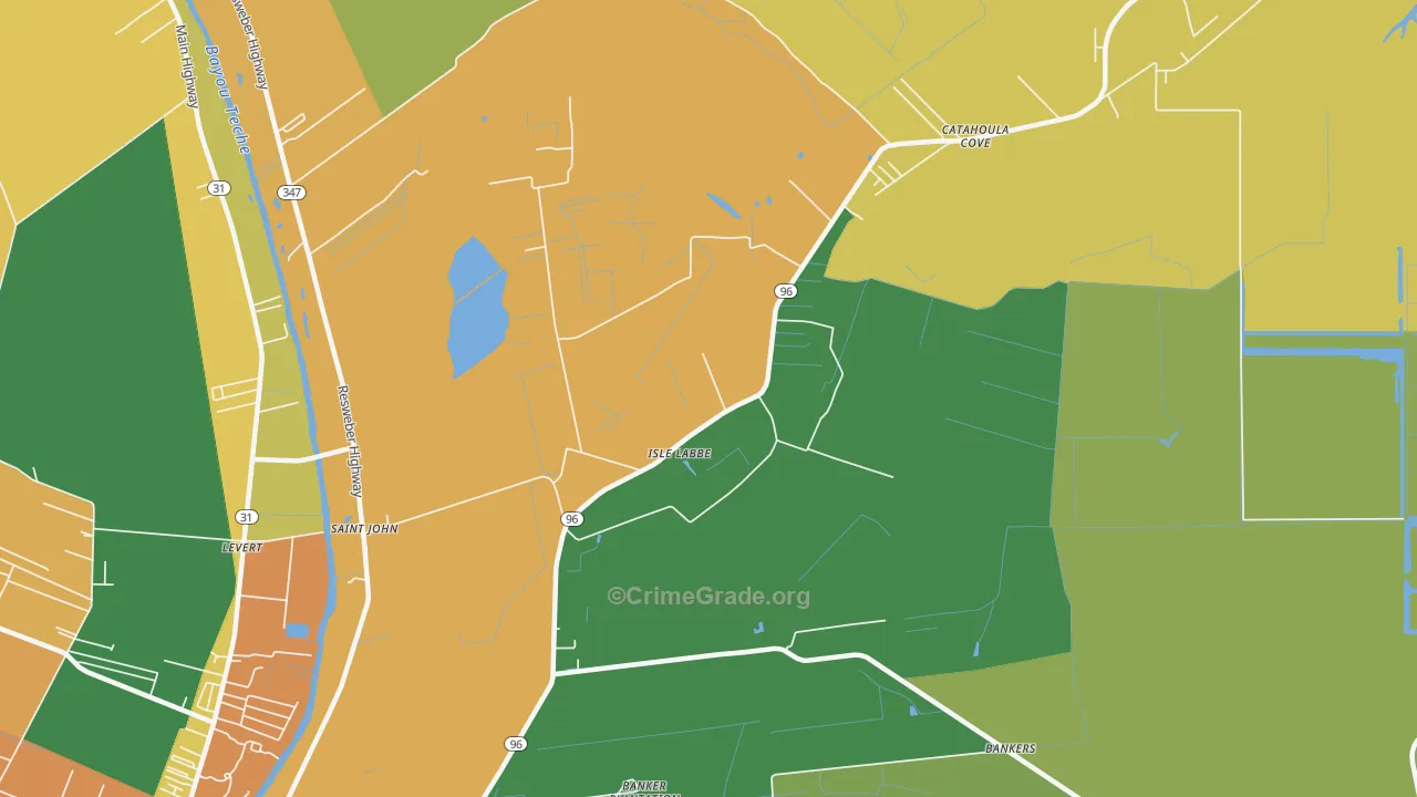 Isle Labbe, LA Map of Vandalism Rates