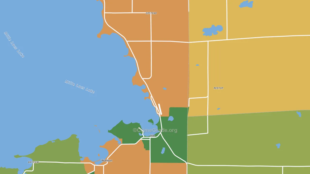 Isle, MN Map of Vandalism Rates