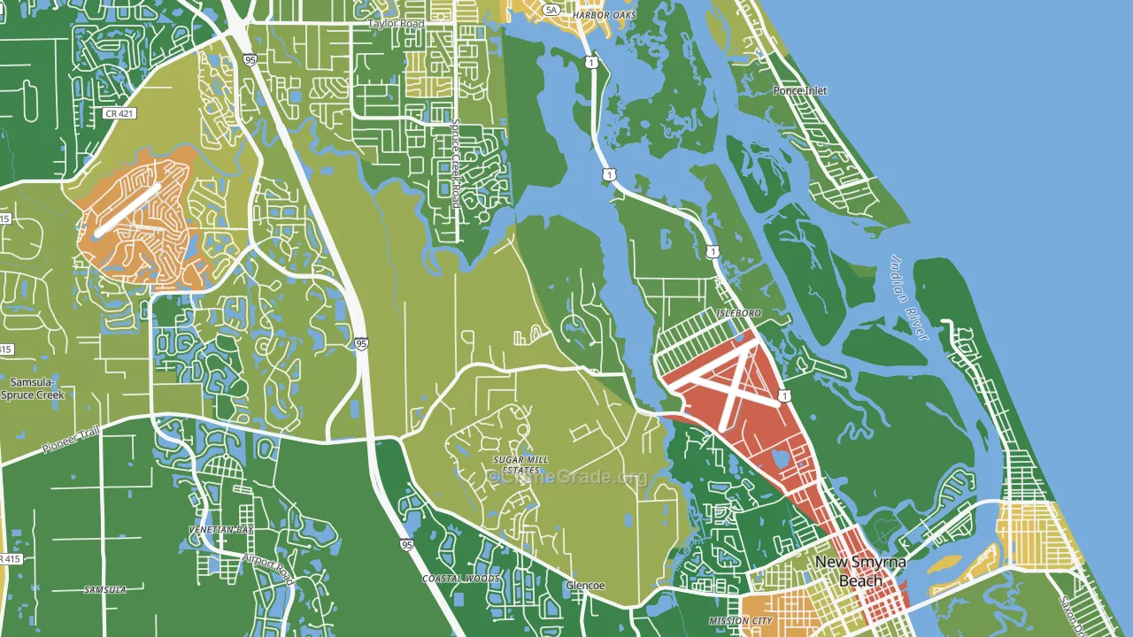 Isleboro, FL Map of Vandalism Rates