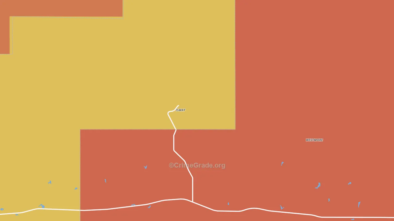 Ismay, MT Map of Vandalism Rates