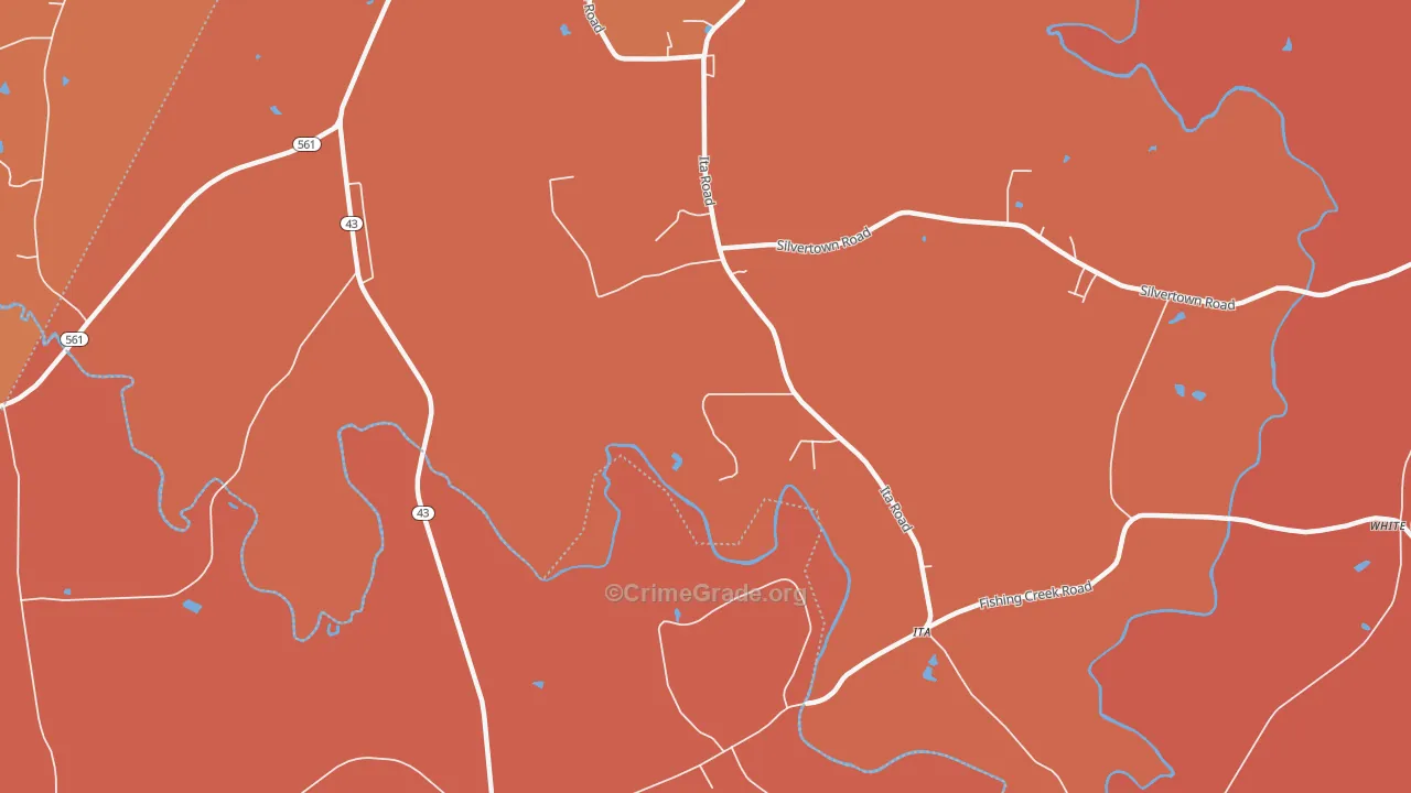Ita, NC Map of Vandalism Rates