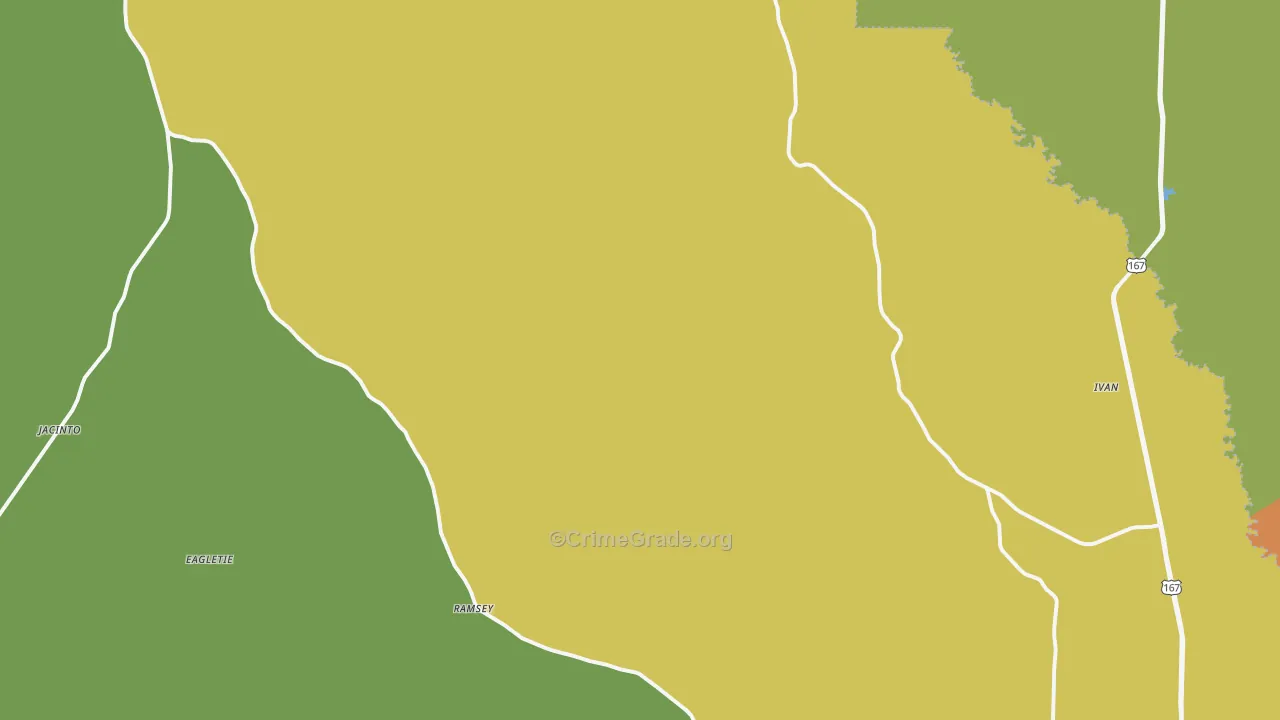 Ivan, AR Map of Vandalism Rates