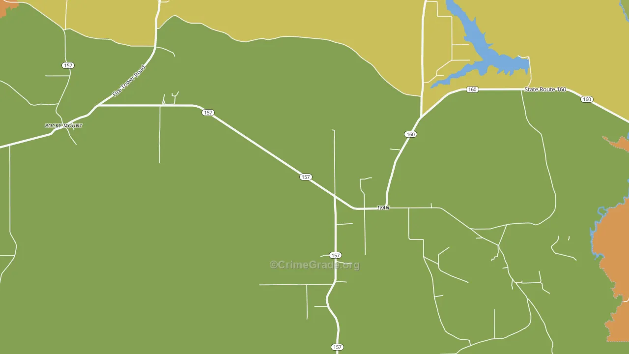 Ivan, LA Map of Vandalism Rates
