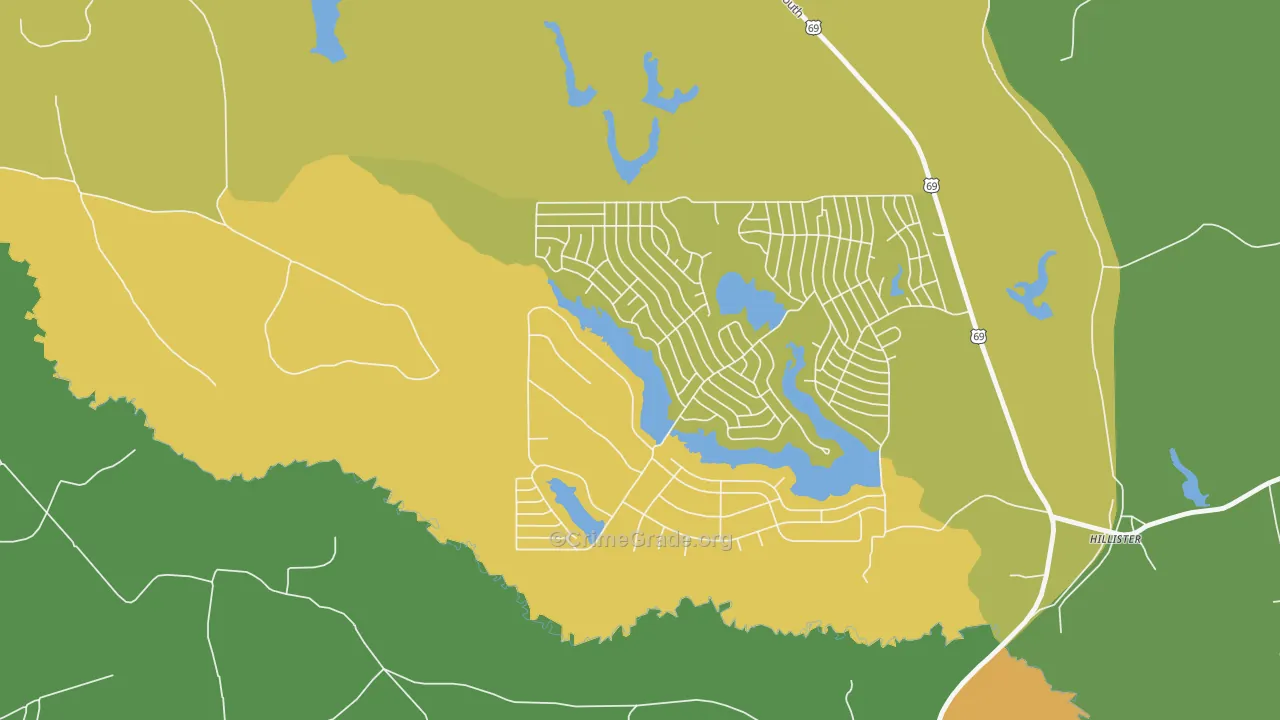 Ivanhoe North, TX Map of Vandalism Rates