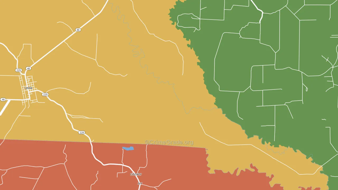 Ivy, AR Map of Vandalism Rates