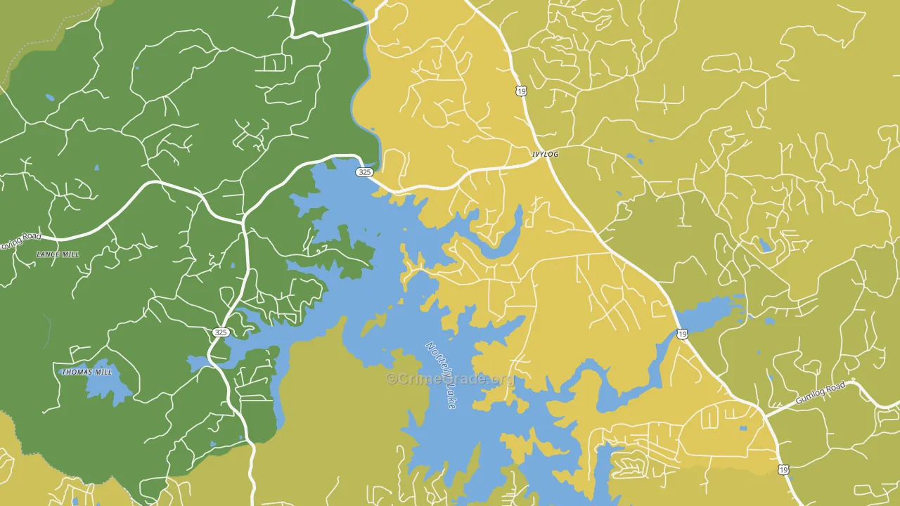 Ivy Log, GA Map of Vandalism Rates
