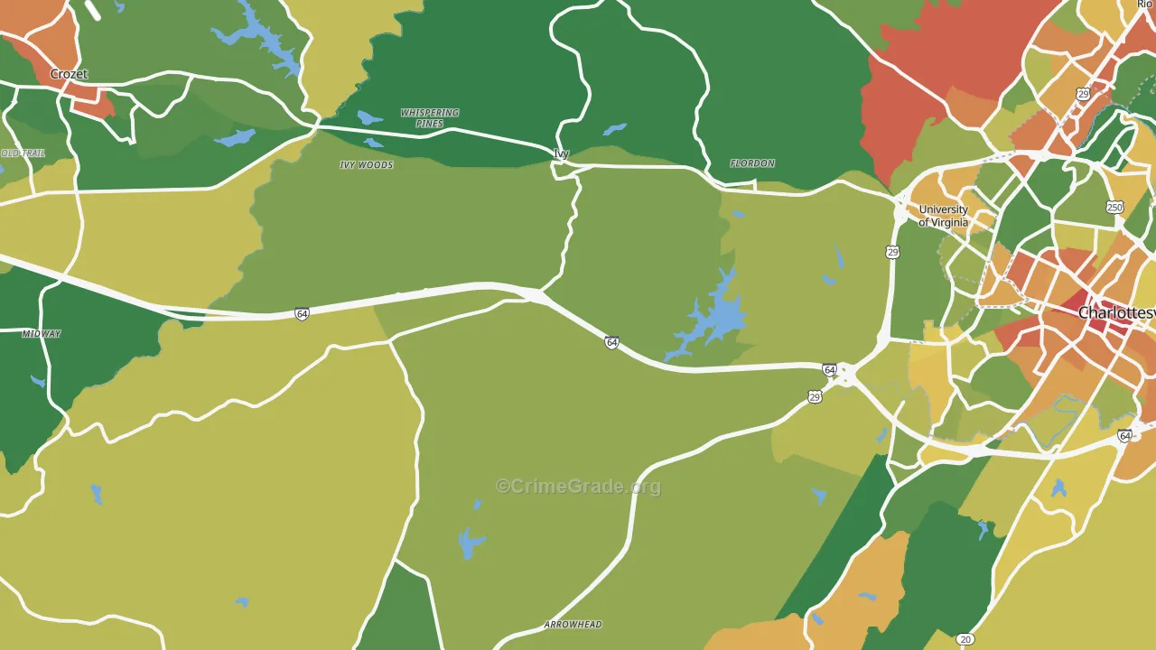 Ivy, VA Map of Vandalism Rates