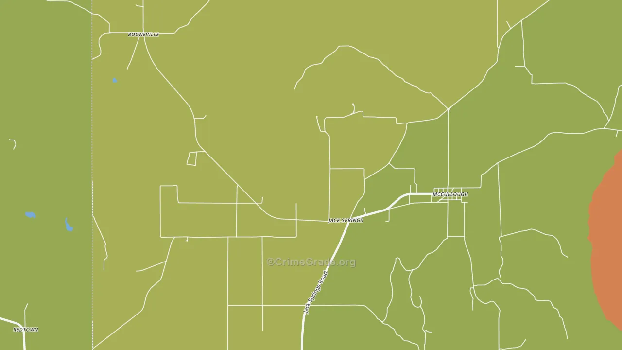 Jack Springs, AL Map of Vandalism Rates