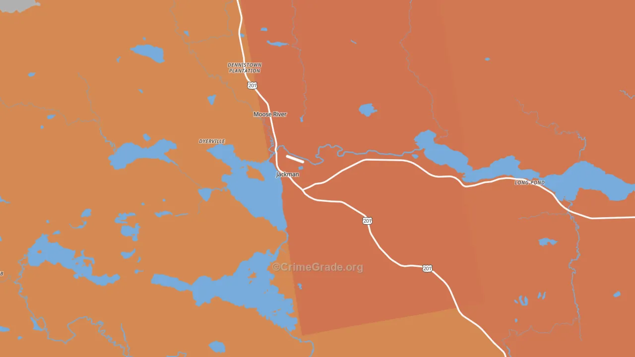 Jackman, ME Map of Vandalism Rates