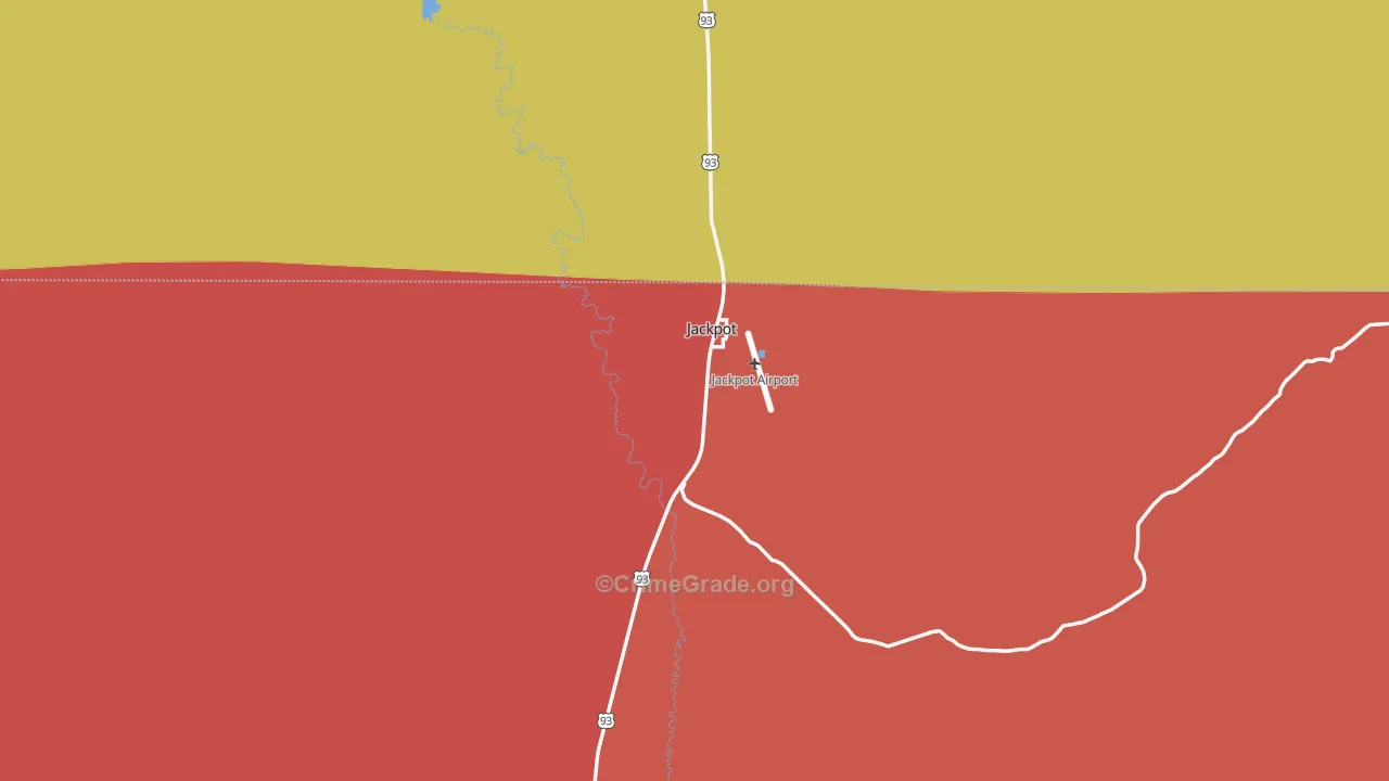 Jackpot, NV Map of Vandalism Rates