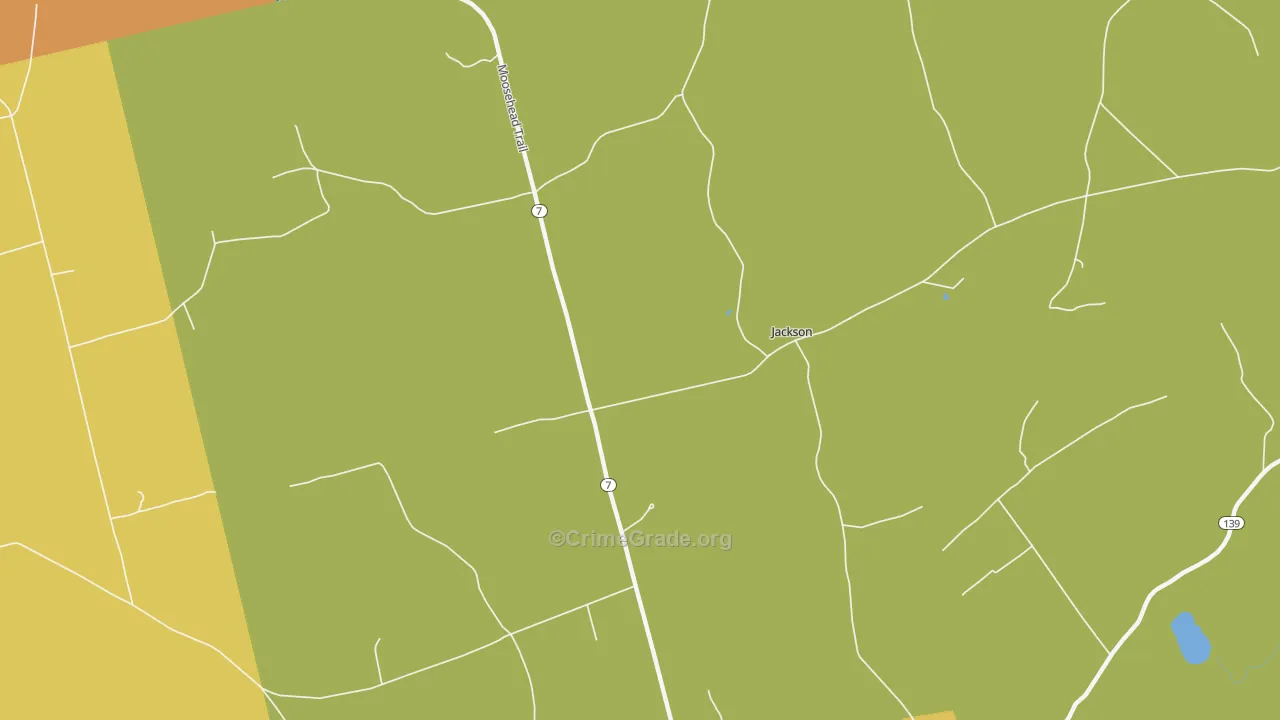 Jackson, ME Map of Vandalism Rates