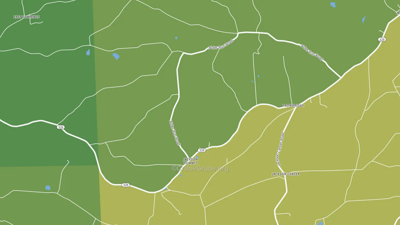 Jackson Summit, PA Map of Vandalism Rates