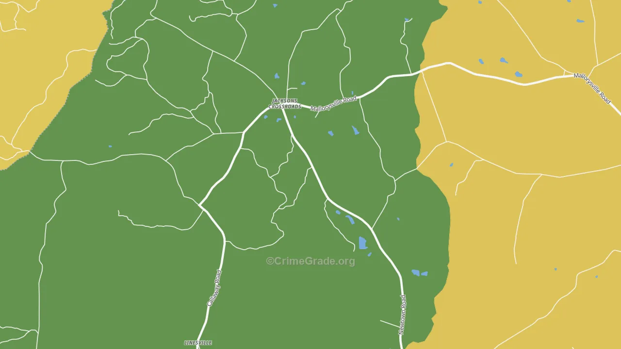 Jacksons Crossroads, GA Map of Vandalism Rates