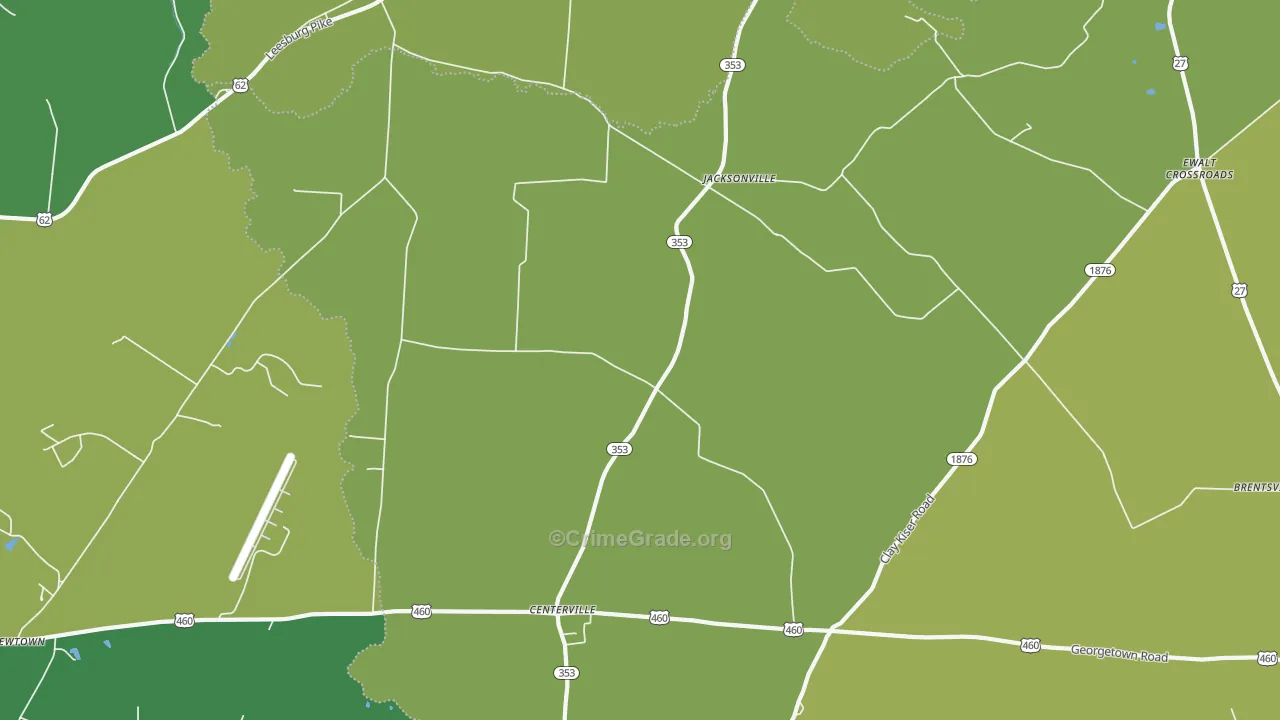 Jacksonville, KY Map of Vandalism Rates