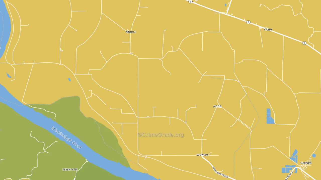 Jacob, IL Map of Vandalism Rates