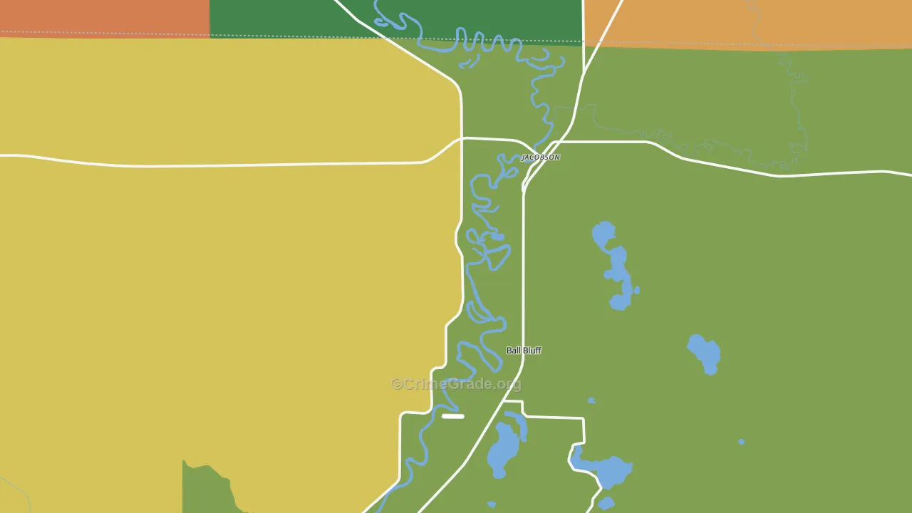 Jacobson, MN Map of Vandalism Rates