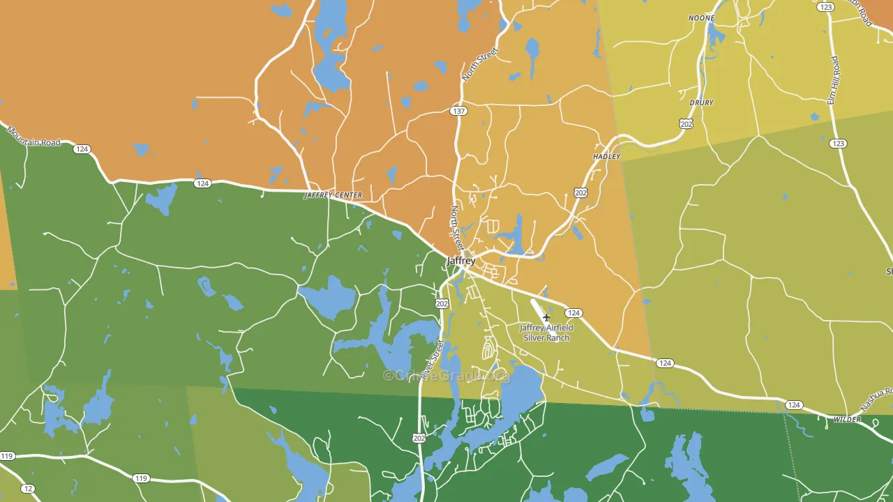 Jaffrey, NH Map of Vandalism Rates
