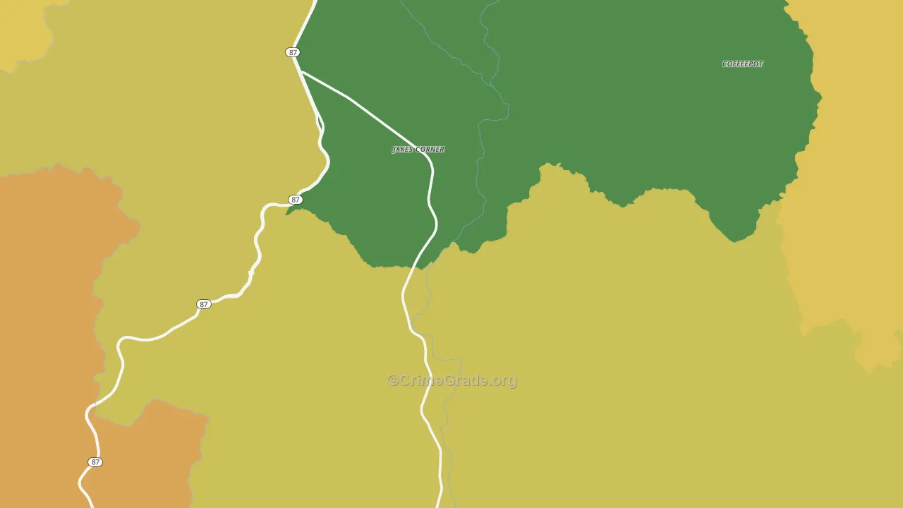 Jakes Corner, AZ Map of Vandalism Rates