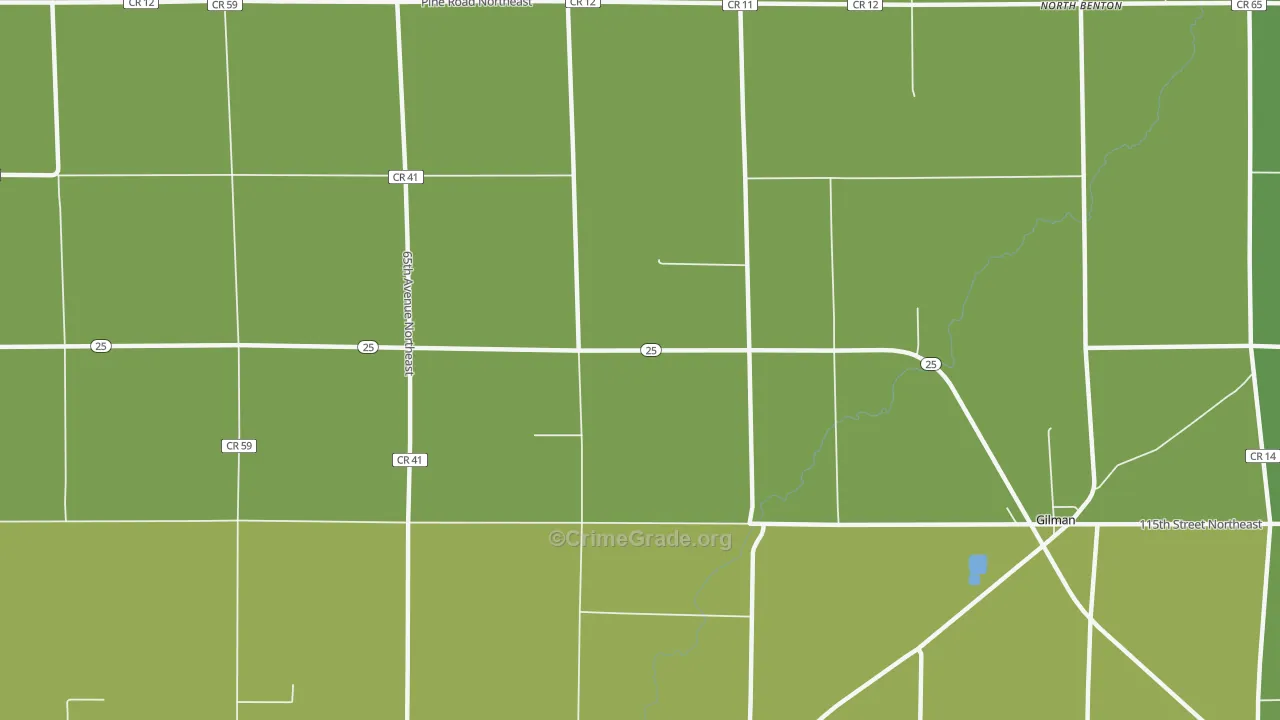 Jakeville, MN Map of Vandalism Rates