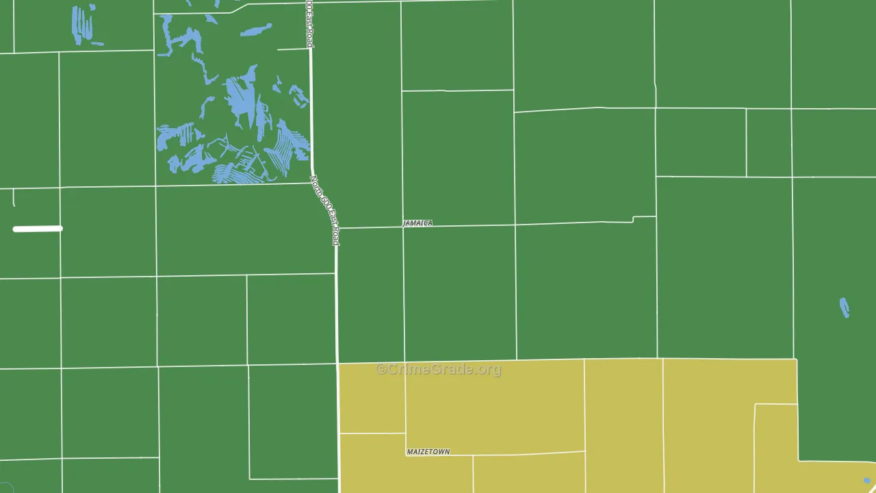 Jamaica, IL Map of Vandalism Rates
