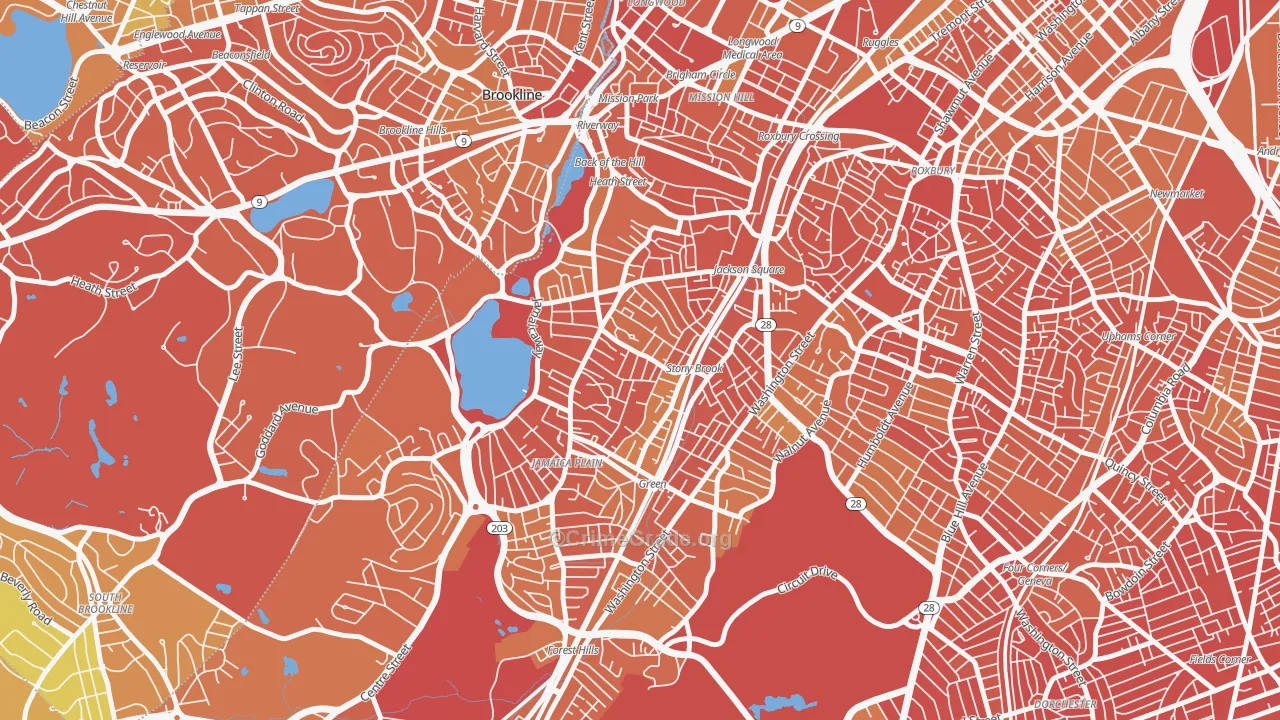 Jamaica Plain, MA Map of Vandalism Rates