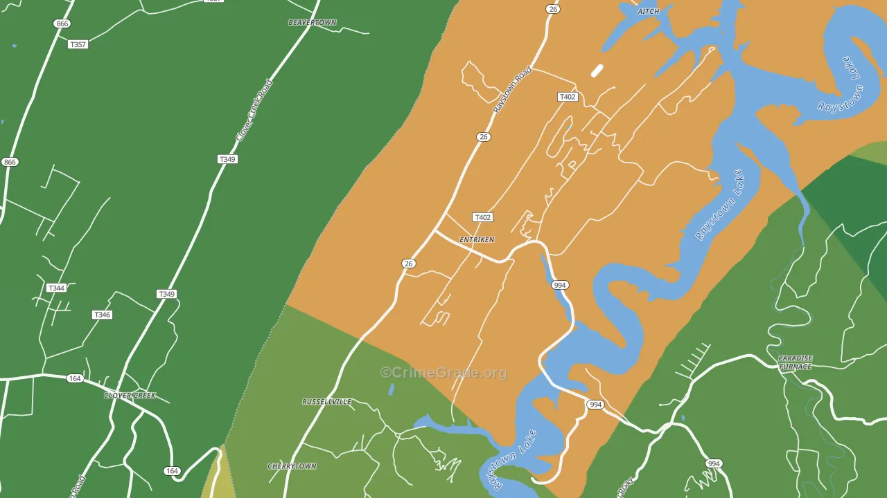 James Creek, PA Map of Vandalism Rates