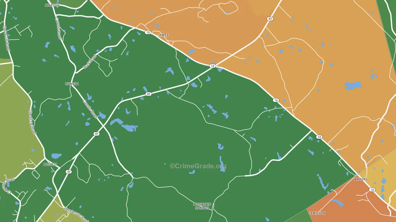 James, GA Map of Vandalism Rates