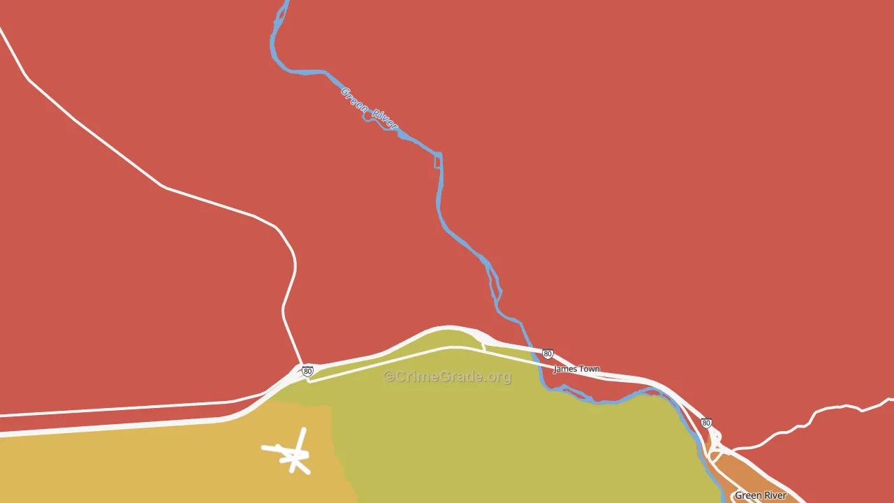 James Town, WY Map of Vandalism Rates