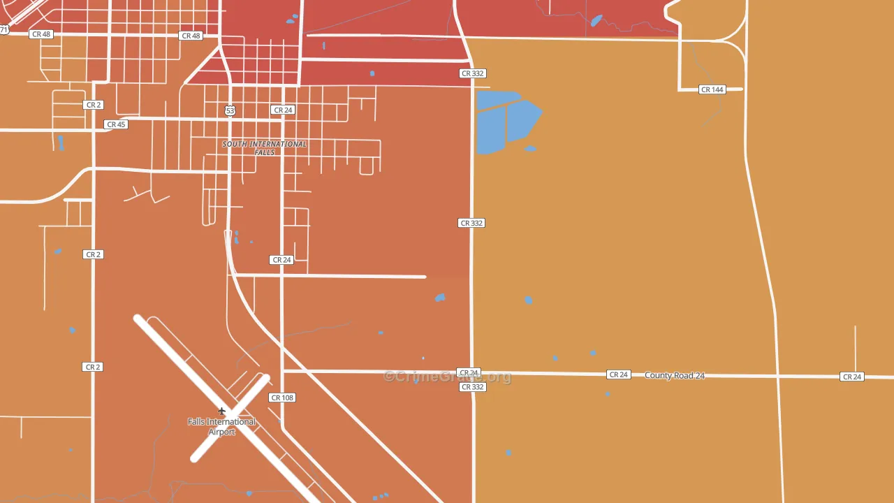 Jameson, MN Map of Vandalism Rates
