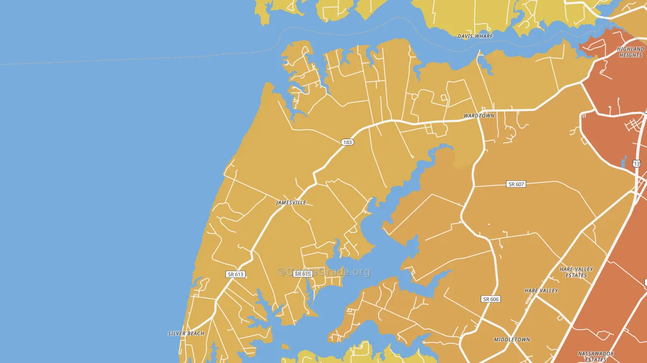 Jamesville, VA Map of Vandalism Rates