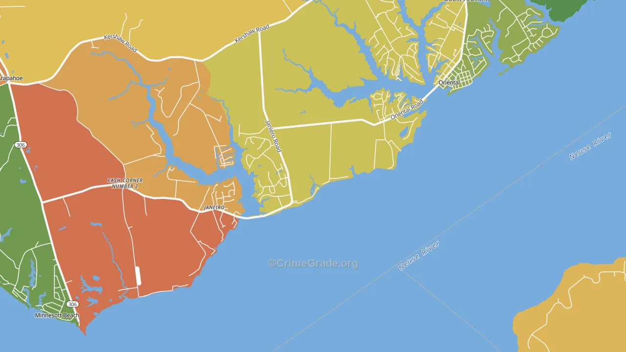 Janeiro, NC Map of Vandalism Rates