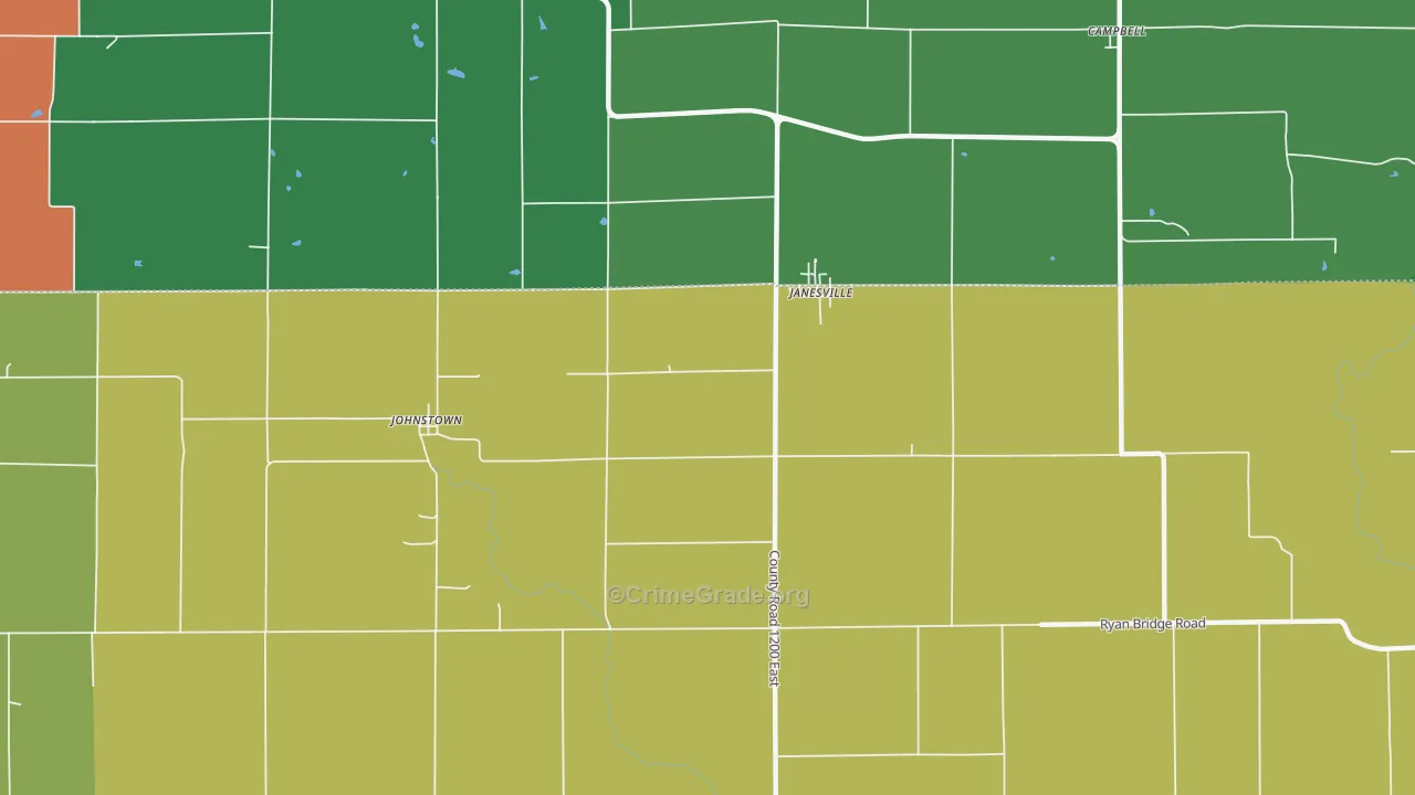 Janesville, IL Map of Vandalism Rates