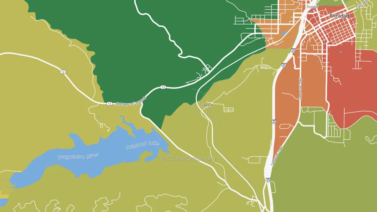 Jansen, CO Map of Vandalism Rates