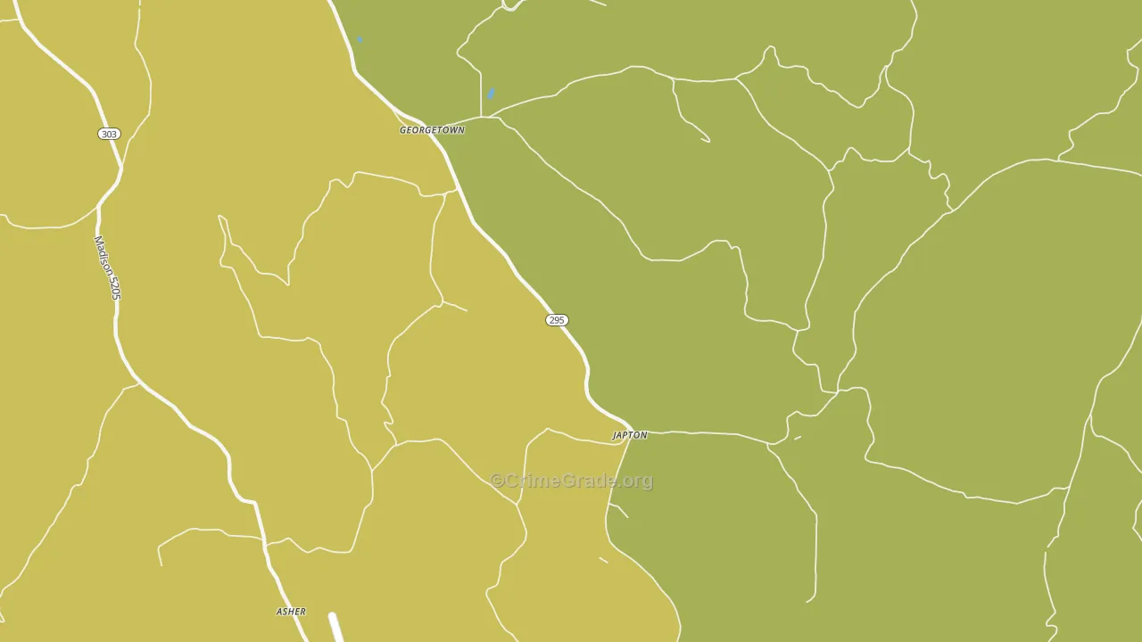Japton, AR Map of Vandalism Rates