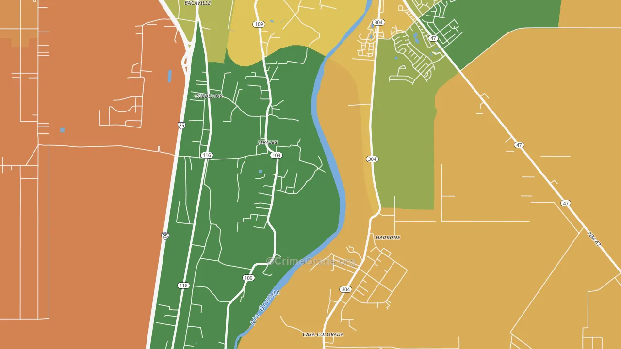 Jarales, NM Map of Vandalism Rates