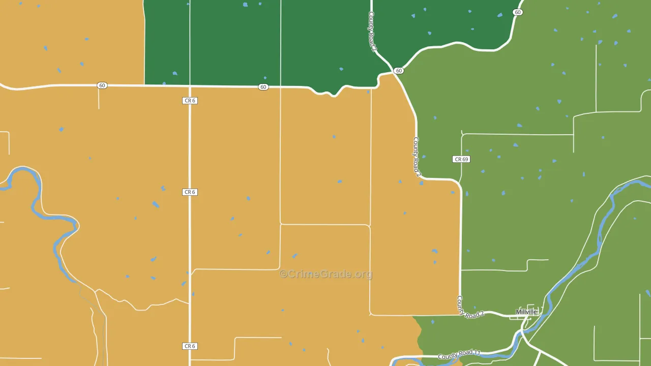 Jarrett, MN Map of Vandalism Rates