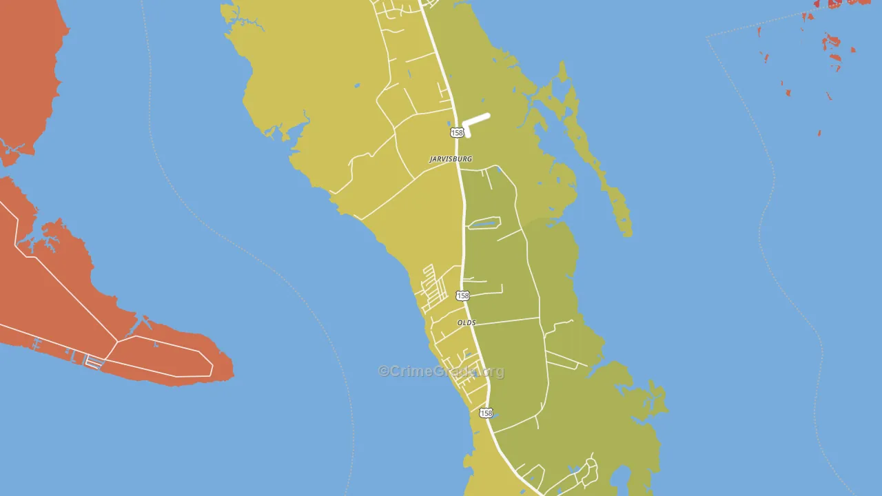Jarvisburg, NC Map of Vandalism Rates
