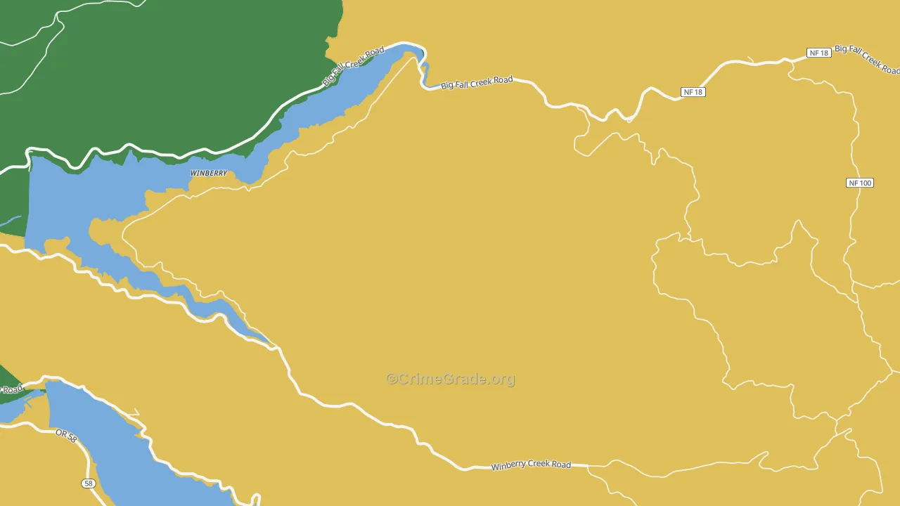 Jasper, OR Map of Vandalism Rates