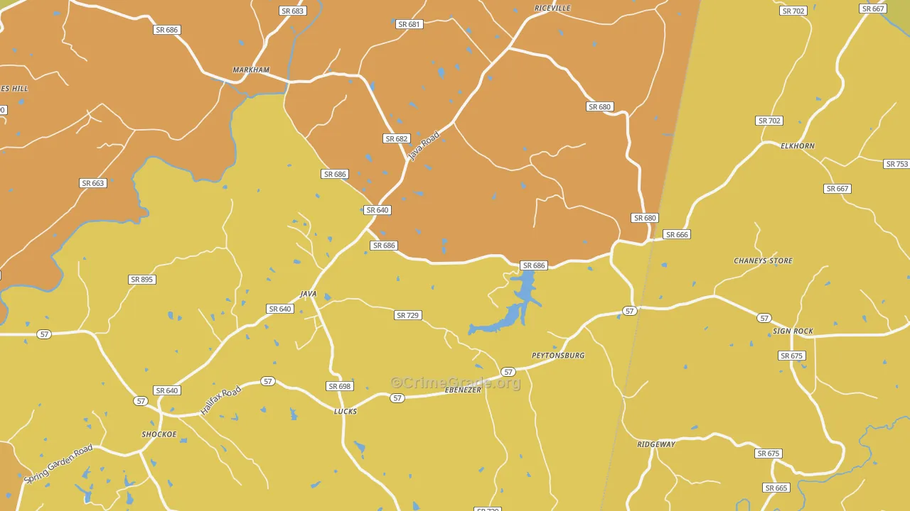 Java, VA Map of Vandalism Rates