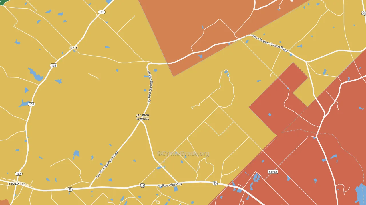 Jay Bird Springs, GA Map of Vandalism Rates