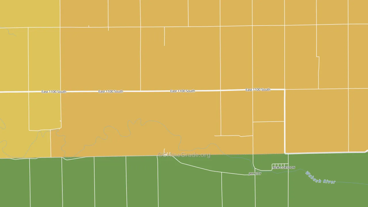 Jay City, IN Map of Vandalism Rates