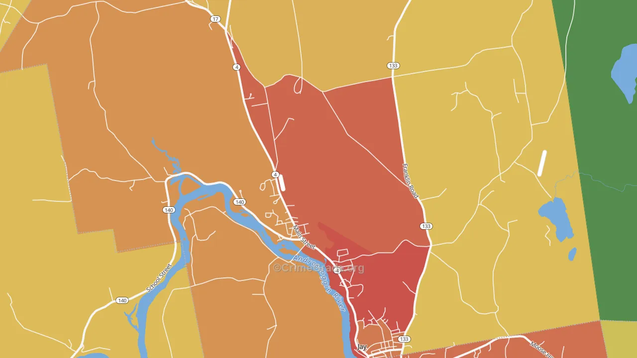 Jay, ME Map of Vandalism Rates