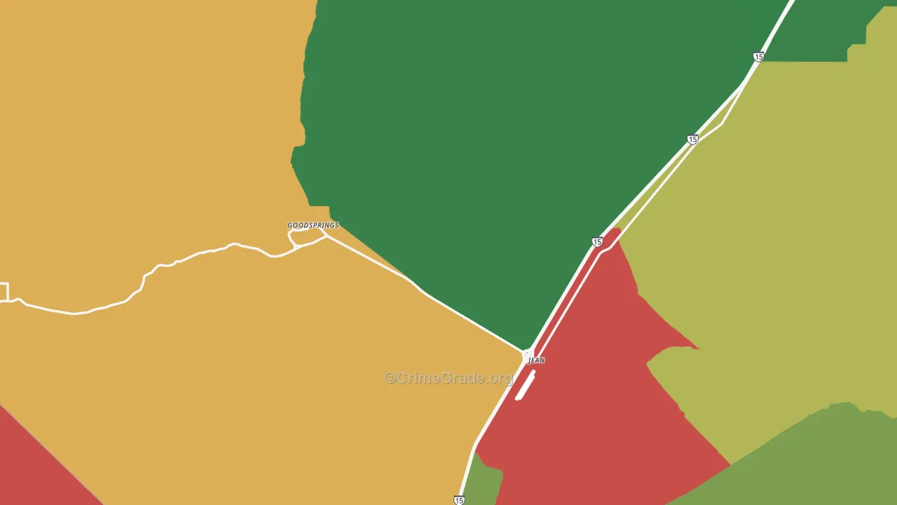Jean, NV Map of Vandalism Rates