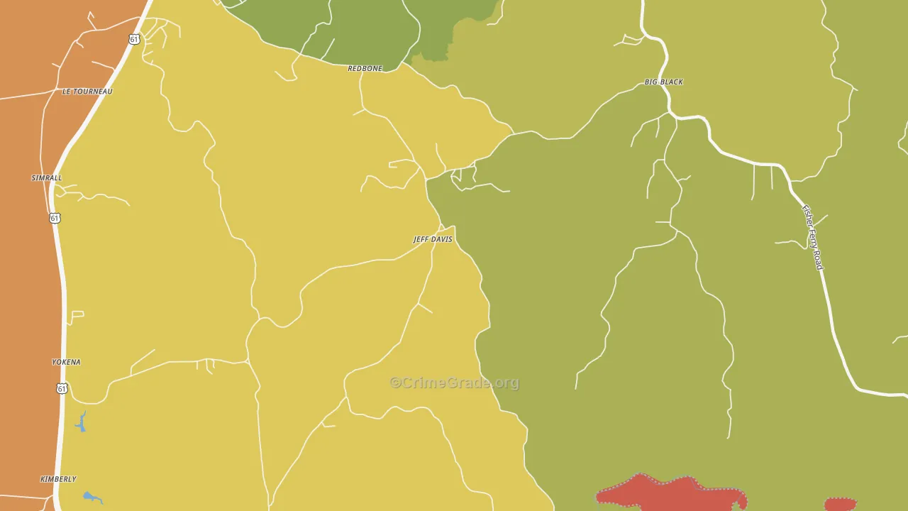 Jeff Davis, MS Map of Vandalism Rates