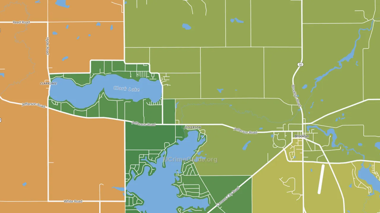 Jefferson, MI Map of Vandalism Rates